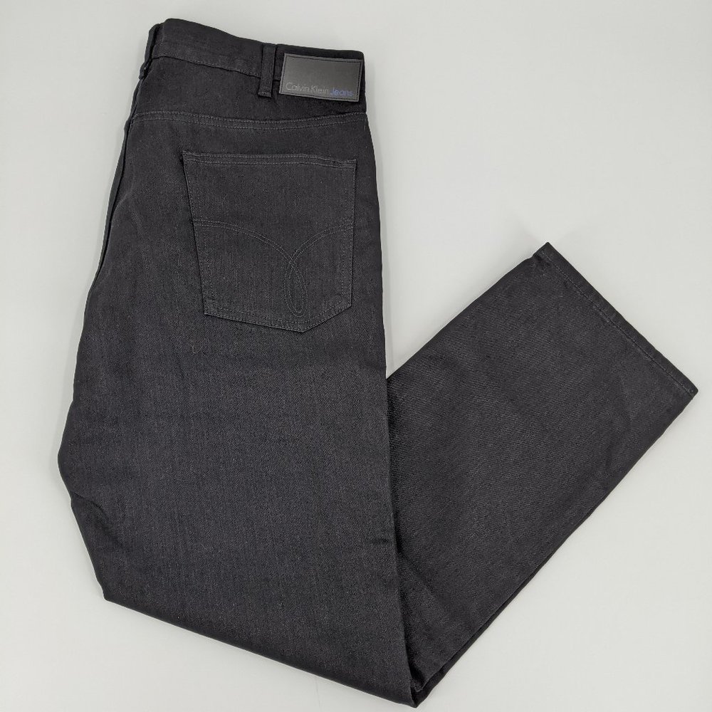 Calvin Klein Slim Straight BLK 40/30